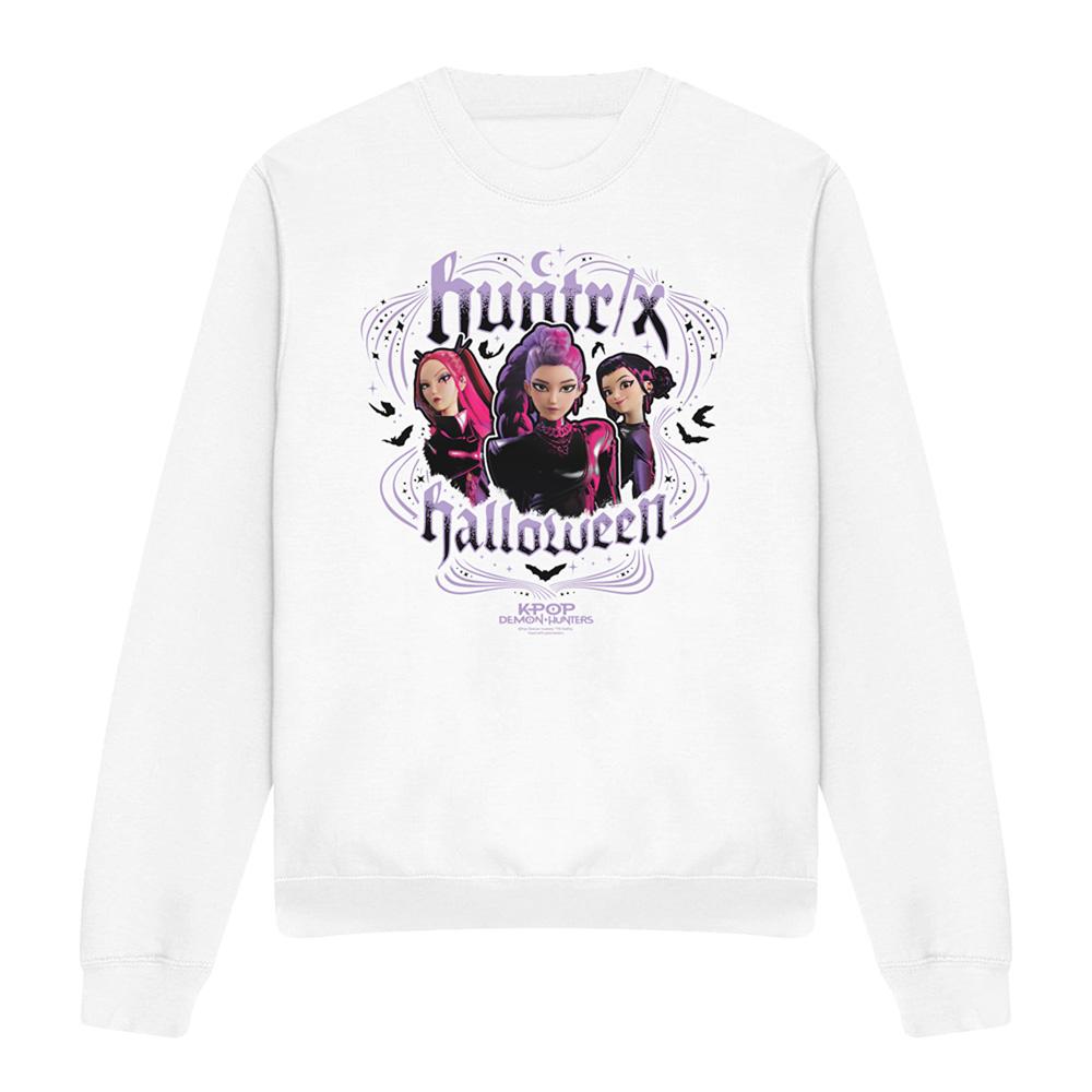 White - Front - K-Pop Demon Hunters Unisex Adult Huntrix Halloween Sweatshirt