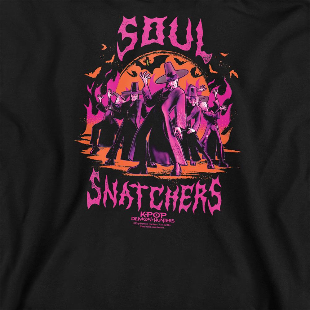 Black - Side - K-Pop Demon Hunters Unisex Adult Soul Snatchers Saja Boys Sweatshirt