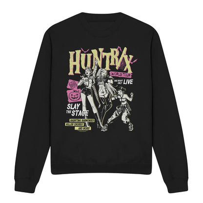 Black - Front - K-Pop Demon Hunters Unisex Adult Huntrix World Tour Punk Sweatshirt