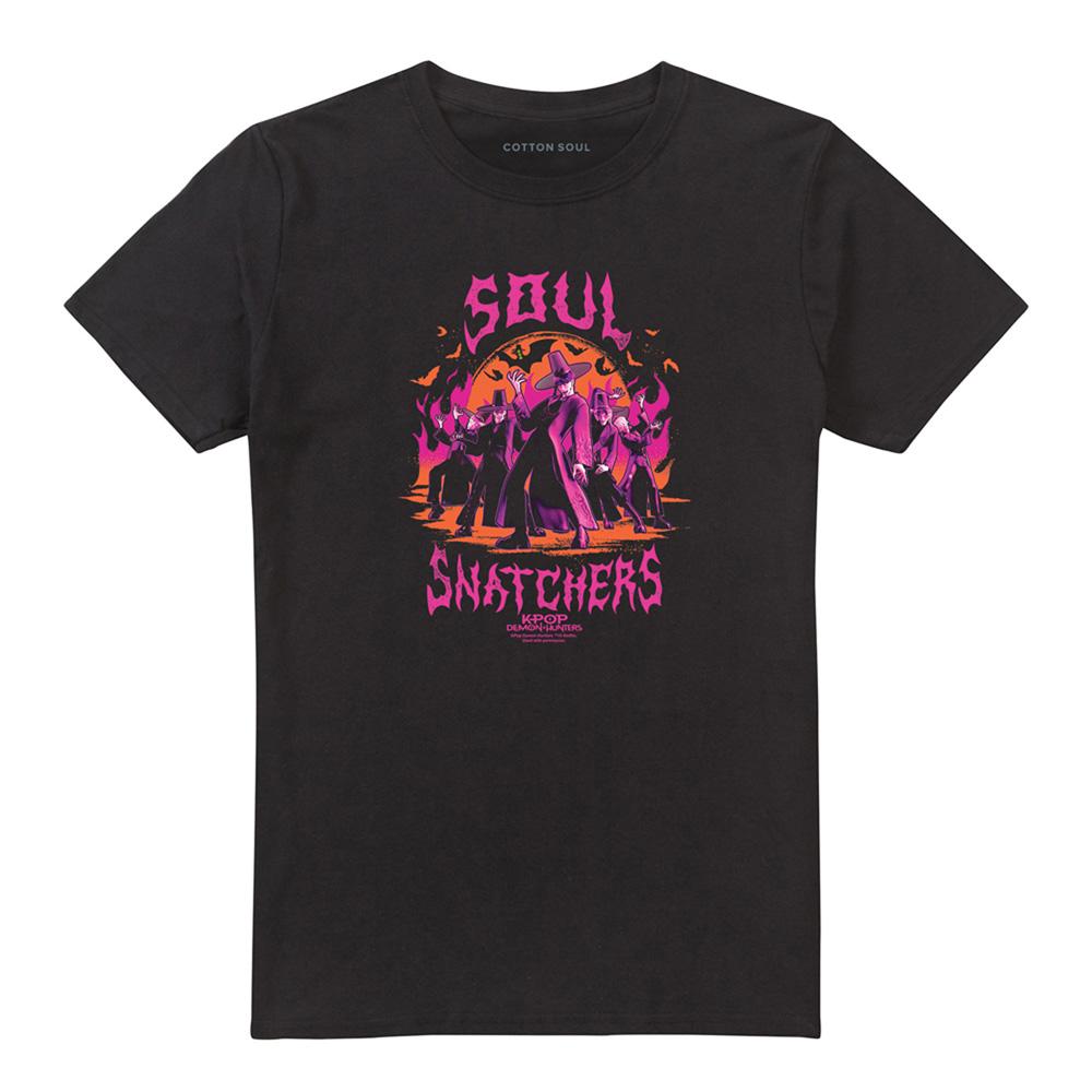 Black - Front - K-Pop Demon Hunters Unisex Adult Soul Snatchers Saja Boys T-Shirt