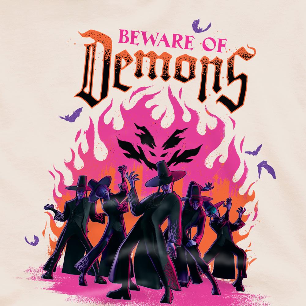 Natural - Side - K-Pop Demon Hunters Unisex Adult Beware Of Demons Saja Boys T-Shirt