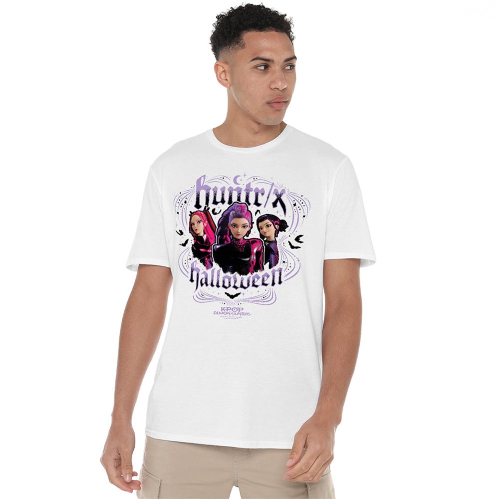 White - Side - K-Pop Demon Hunters Unisex Adult Huntrix Halloween T-Shirt