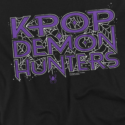 Black - Pack Shot - K-Pop Demon Hunters Unisex Adult Web Logo Halloween T-Shirt