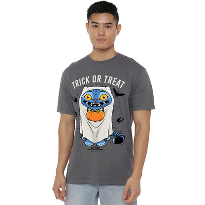 Charcoal - Side - K-Pop Demon Hunters Unisex Adult Trick Or Treat Derpy Tiger Halloween T-Shirt