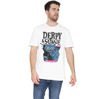 White - Side - K-Pop Demon Hunters Unisex Adult Live Derpy & Sussie T-Shirt