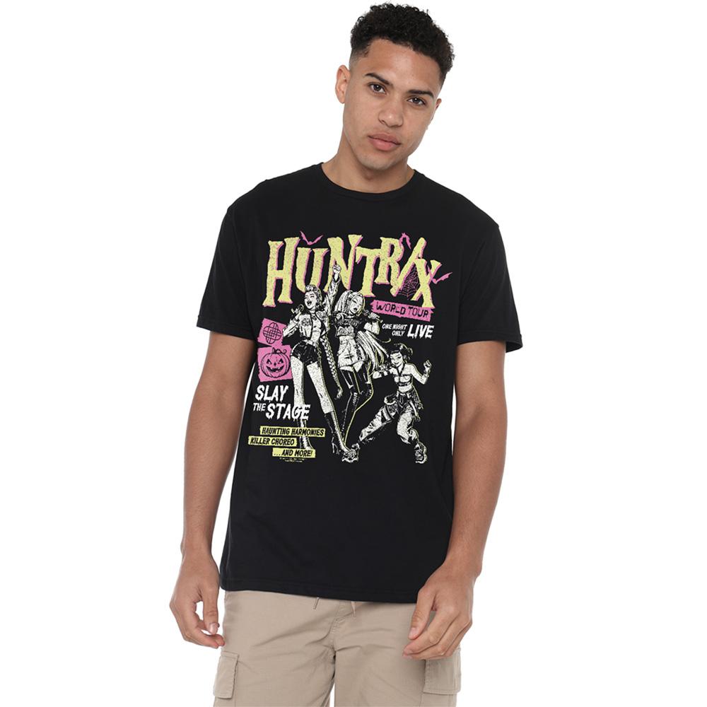 Black - Side - K-Pop Demon Hunters Unisex Adult Huntrix World Tour Punk T-Shirt