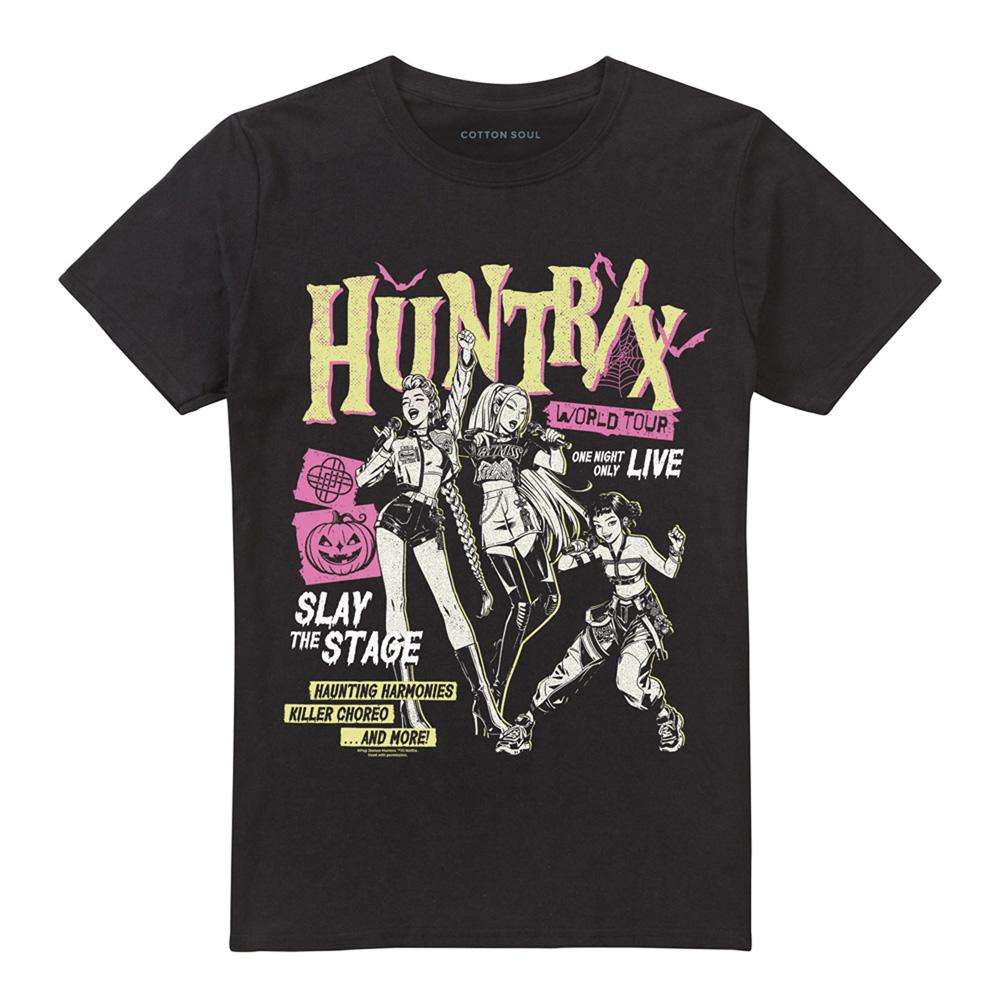 Black - Front - K-Pop Demon Hunters Unisex Adult Huntrix World Tour Punk T-Shirt