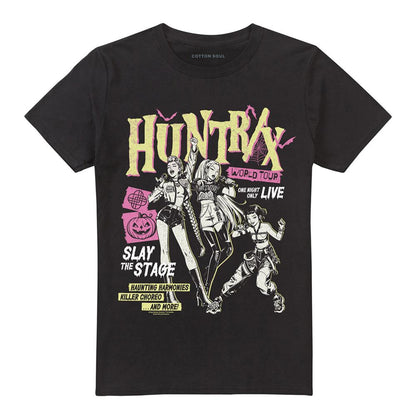 Black - Front - K-Pop Demon Hunters Unisex Adult Huntrix World Tour Punk T-Shirt