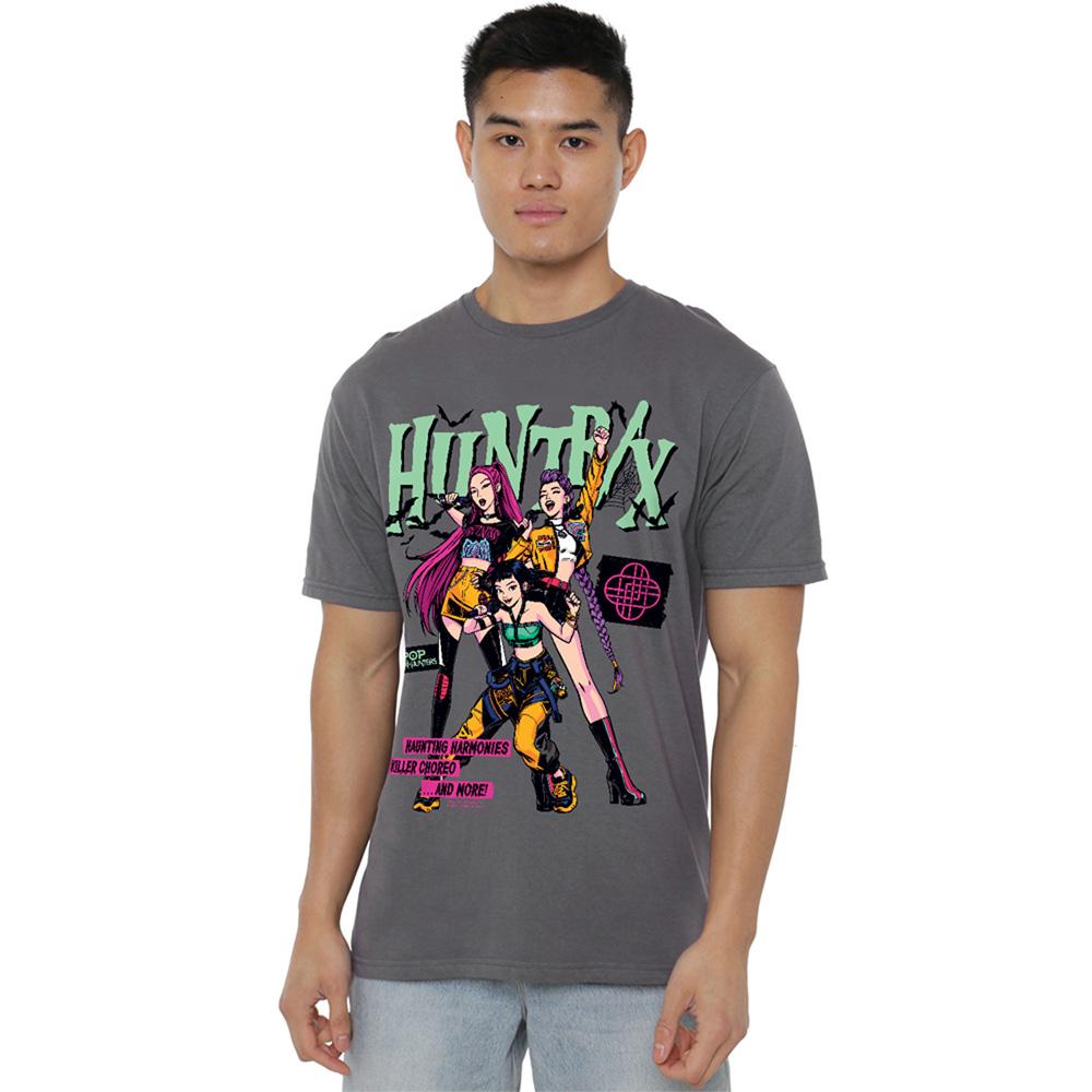 Charcoal - Side - K-Pop Demon Hunters Unisex Adult Huntrix Punk Concert Halloween T-Shirt