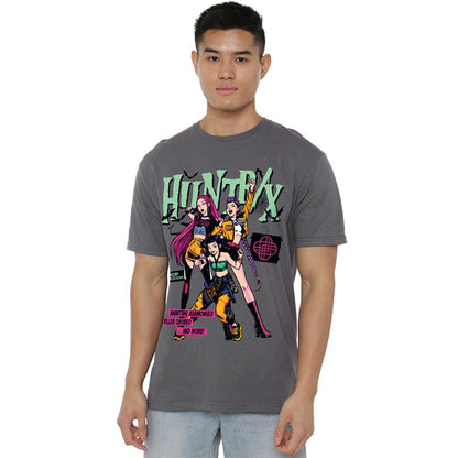 Charcoal - Side - K-Pop Demon Hunters Unisex Adult Huntrix Punk Concert Halloween T-Shirt