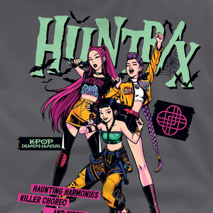 Charcoal - Pack Shot - K-Pop Demon Hunters Unisex Adult Huntrix Punk Concert Halloween T-Shirt