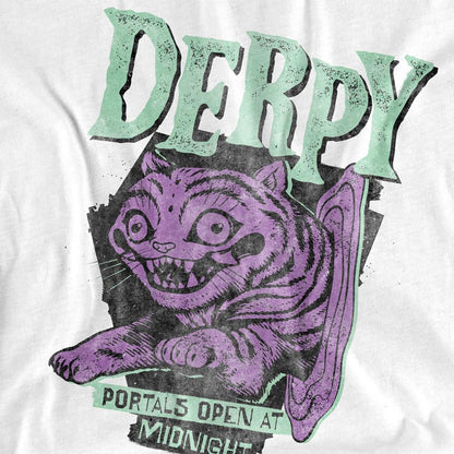 White - Pack Shot - K-Pop Demon Hunters Unisex Adult Derpy Tiger Portal Halloween T-Shirt