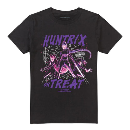 Black - Front - K-Pop Demon Hunters Unisex Adult Huntrix Or Treat T-Shirt