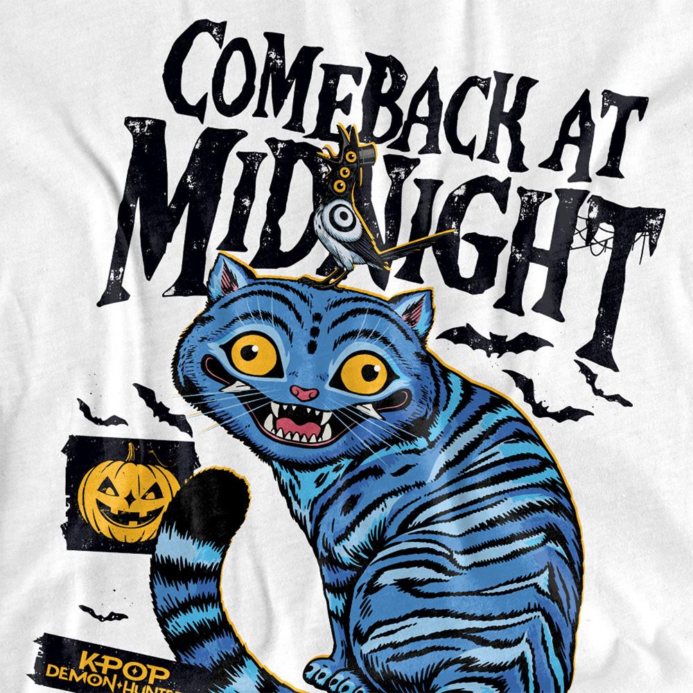 White - Pack Shot - K-Pop Demon Hunters Unisex Adult Derpy & Sussie Midnight Halloween T-Shirt