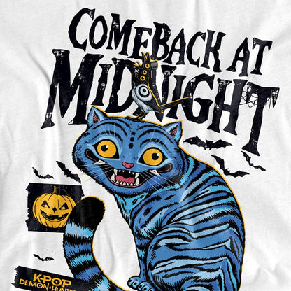 White - Pack Shot - K-Pop Demon Hunters Unisex Adult Derpy & Sussie Midnight Halloween T-Shirt