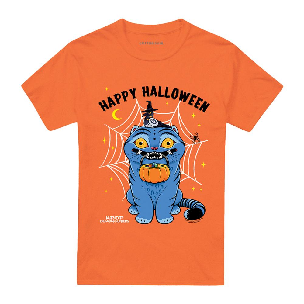 Orange - Front - K-Pop Demon Hunters Unisex Adult Derpy & Sussie Halloween T-Shirt