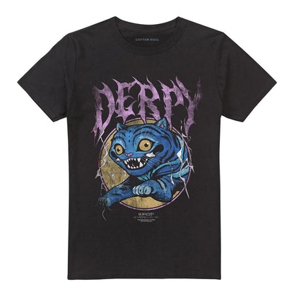 Black - Front - K-Pop Demon Hunters Unisex Adult Rock Band Derpy Tiger T-Shirt