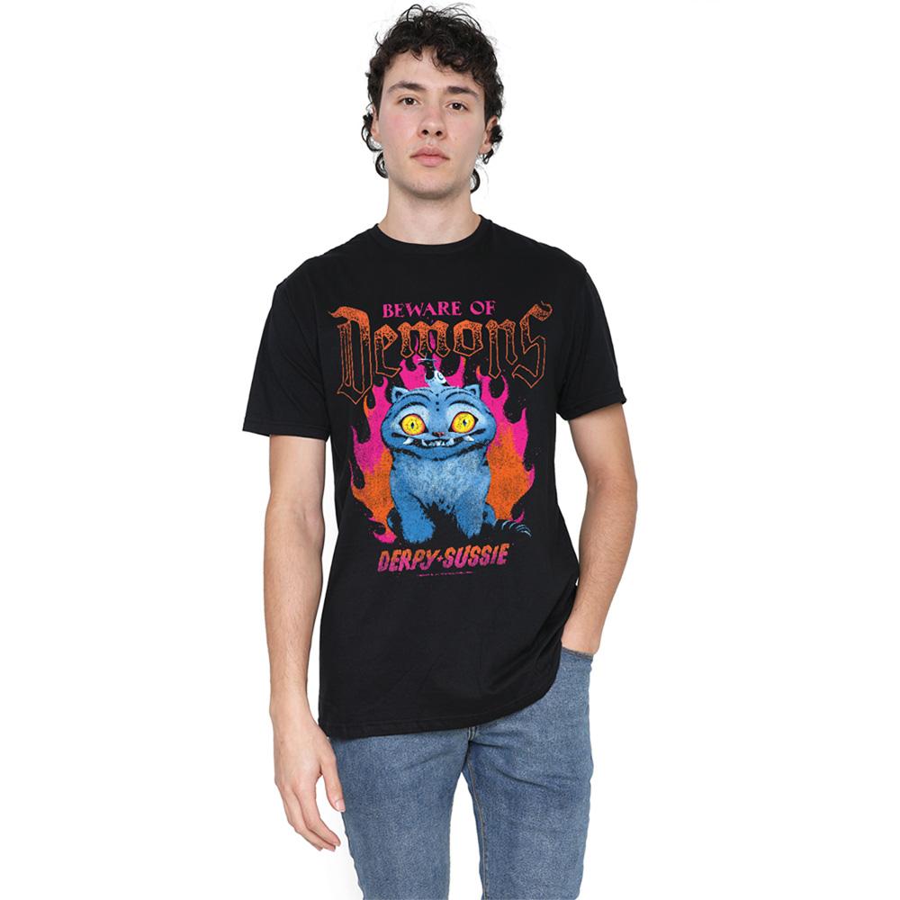 Black - Side - K-Pop Demon Hunters Unisex Adult Band Derpy & Sussie T-Shirt