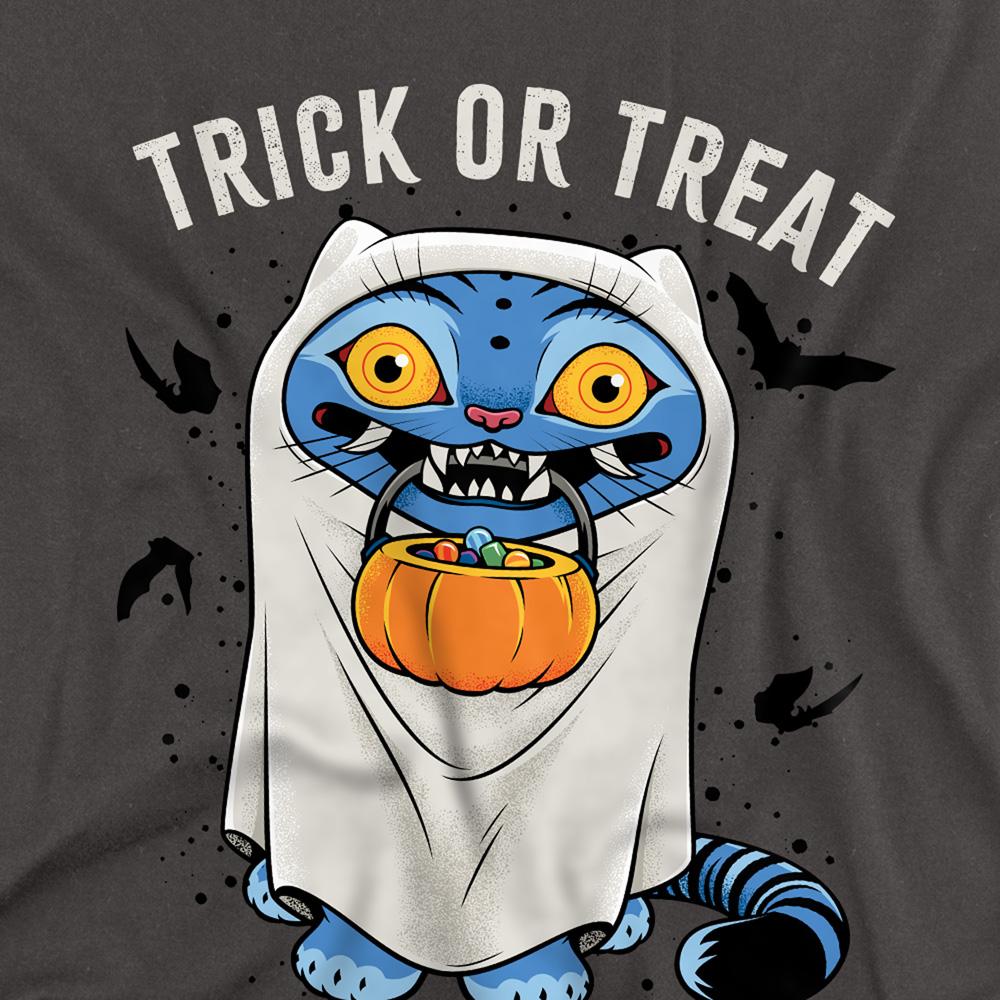 Charcoal - Side - K-Pop Demon Hunters Unisex Adult Trick Or Treat Derpy Tiger Long-Sleeved Halloween T-Shirt