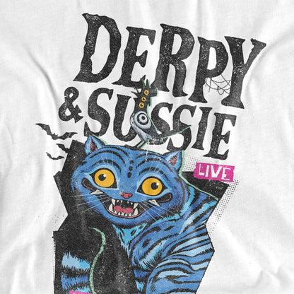 White - Side - K-Pop Demon Hunters Unisex Adult Live Derpy & Sussie Long-Sleeved T-Shirt
