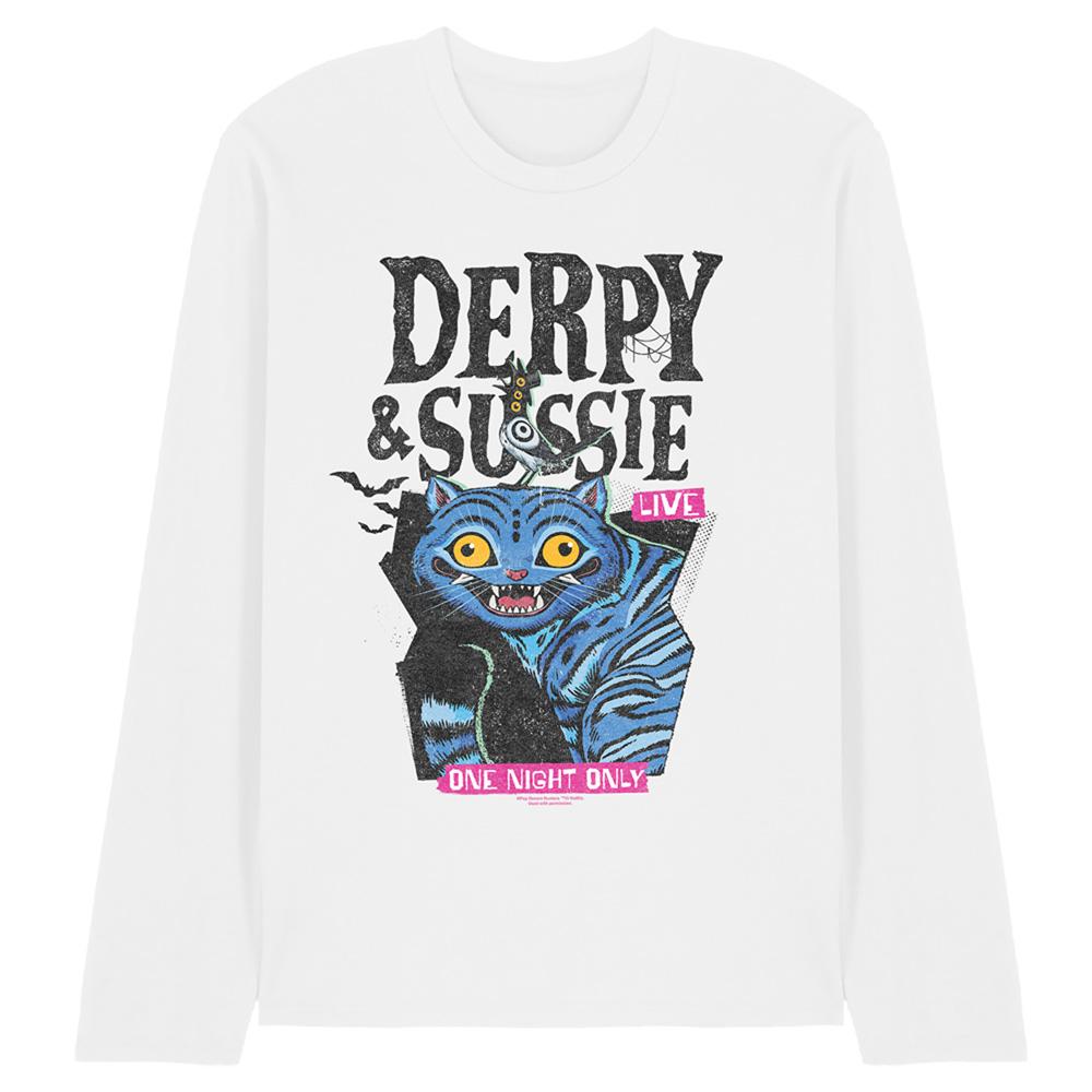 White - Front - K-Pop Demon Hunters Unisex Adult Live Derpy & Sussie Long-Sleeved T-Shirt