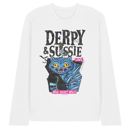White - Front - K-Pop Demon Hunters Unisex Adult Live Derpy & Sussie Long-Sleeved T-Shirt
