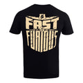 Black - Back - Fast & Furious Mens Shield T-Shirt