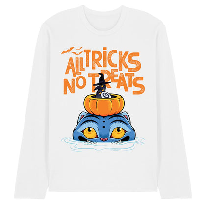 White - Front - K-Pop Demon Hunters Unisex Adult All Tricks Derpy & Sussie Long-Sleeved Halloween T-Shirt