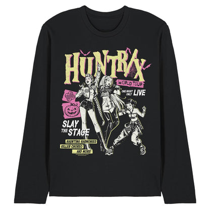 Black - Front - K-Pop Demon Hunters Unisex Adult Huntrix World Tour Punk Long-Sleeved T-Shirt