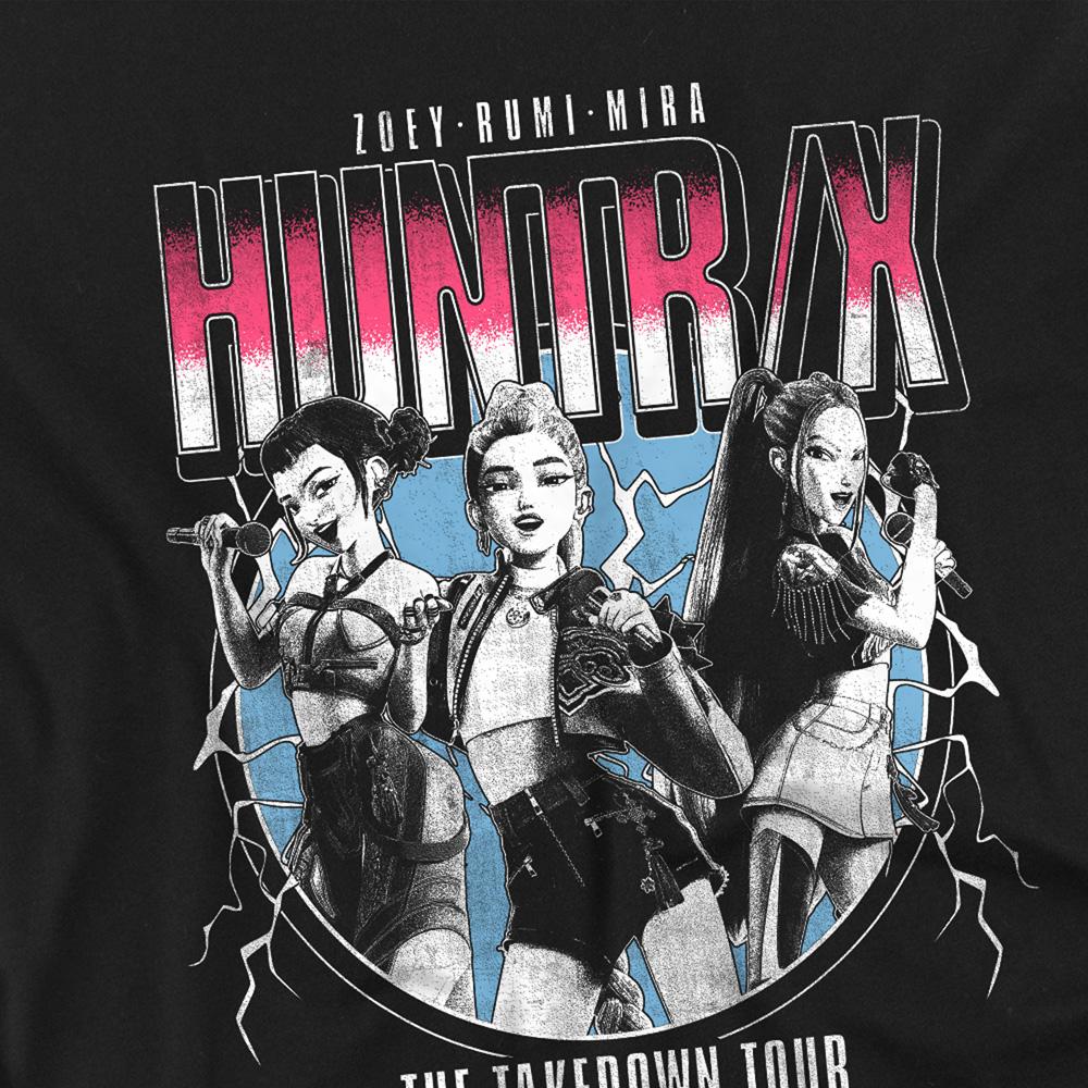 Black - Side - K-Pop Demon Hunters Unisex Adult Huntrix Takedown Tour Band Long-Sleeved T-Shirt