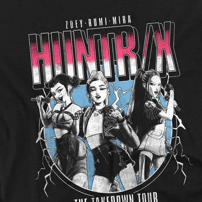 Black - Side - K-Pop Demon Hunters Unisex Adult Huntrix Takedown Tour Band Long-Sleeved T-Shirt