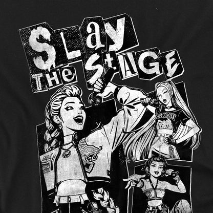 Black - Side - K-Pop Demon Hunters Unisex Adult Huntrix Slay The Stage Long-Sleeved T-Shirt