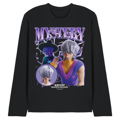 Black - Front - K-Pop Demon Hunters Unisex Adult Mystery Saja Boys Homage Long-Sleeved T-Shirt