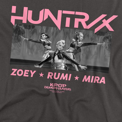 Charcoal - Side - K-Pop Demon Hunters Unisex Adult Huntrix Singing Long-Sleeved T-Shirt