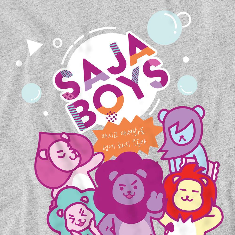 Athletic Heather - Pack Shot - K-Pop Demon Hunters Unisex Adult Soda Pop Saja Boys Mascot T-Shirt