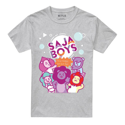 Athletic Heather - Front - K-Pop Demon Hunters Unisex Adult Soda Pop Saja Boys Mascot T-Shirt