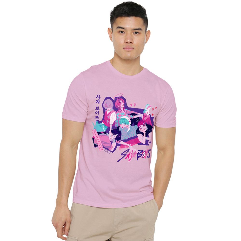 Pink - Side - K-Pop Demon Hunters Unisex Adult Saja Boys Scrapbook T-Shirt