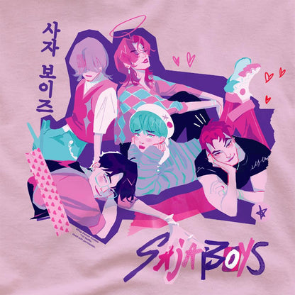 Pink - Pack Shot - K-Pop Demon Hunters Unisex Adult Saja Boys Scrapbook T-Shirt