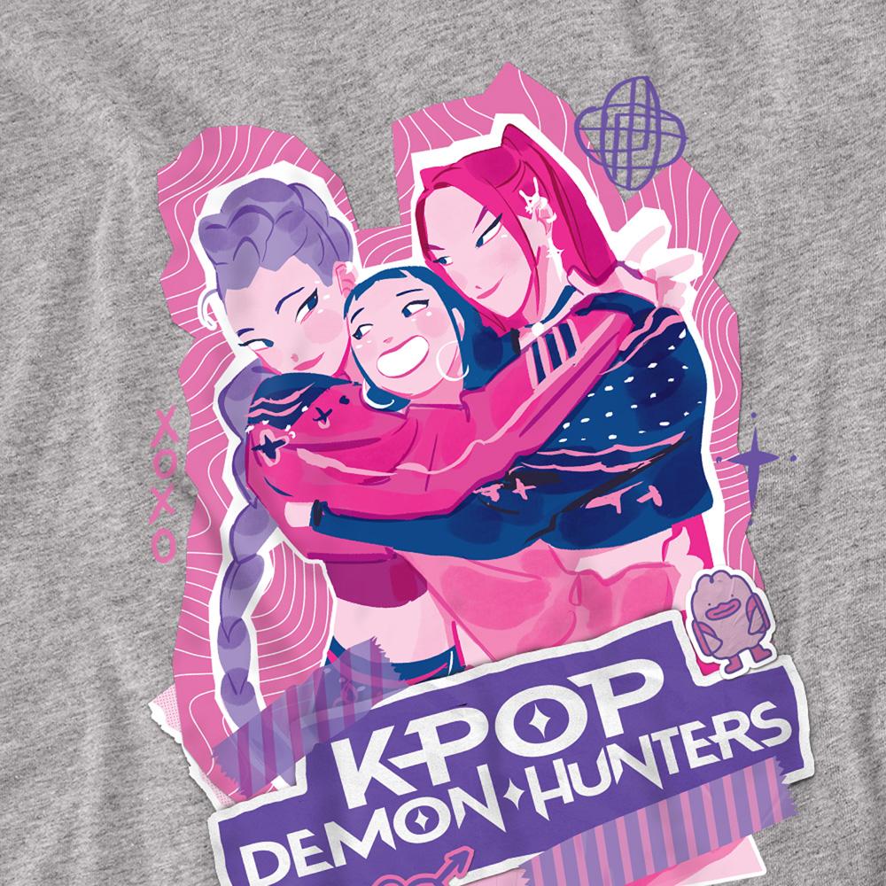 Sport Heather - Side - K-Pop Demon Hunters Unisex Adult Huntr-X Scrapbook Long-Sleeved T-Shirt