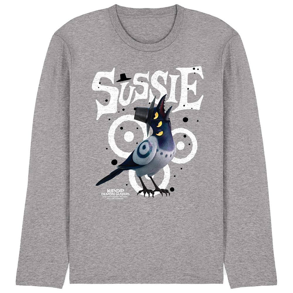 Athletic Heather - Front - K-Pop Demon Hunters Unisex Adult Sussie Long-Sleeved T-Shirt