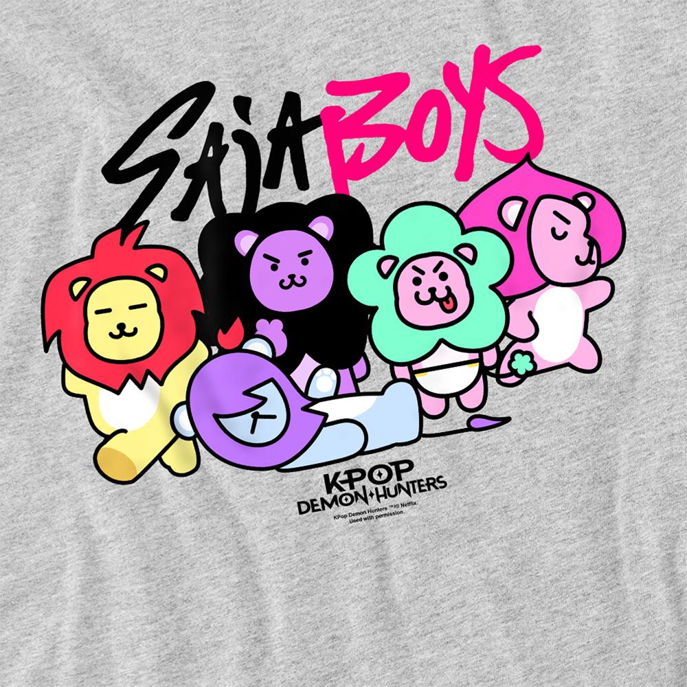 Athletic Heather - Pack Shot - K-Pop Demon Hunters Unisex Adult Saja Boys Lion Mascots T-Shirt