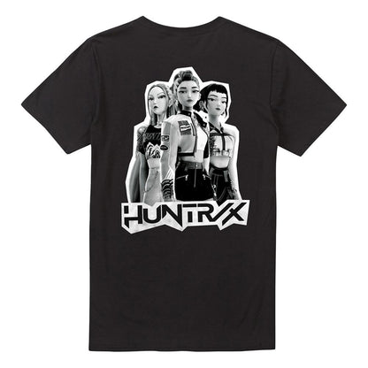 Black - Back - K-Pop Demon Hunters Unisex Adult Huntr-X Scrapbook Back Print T-Shirt