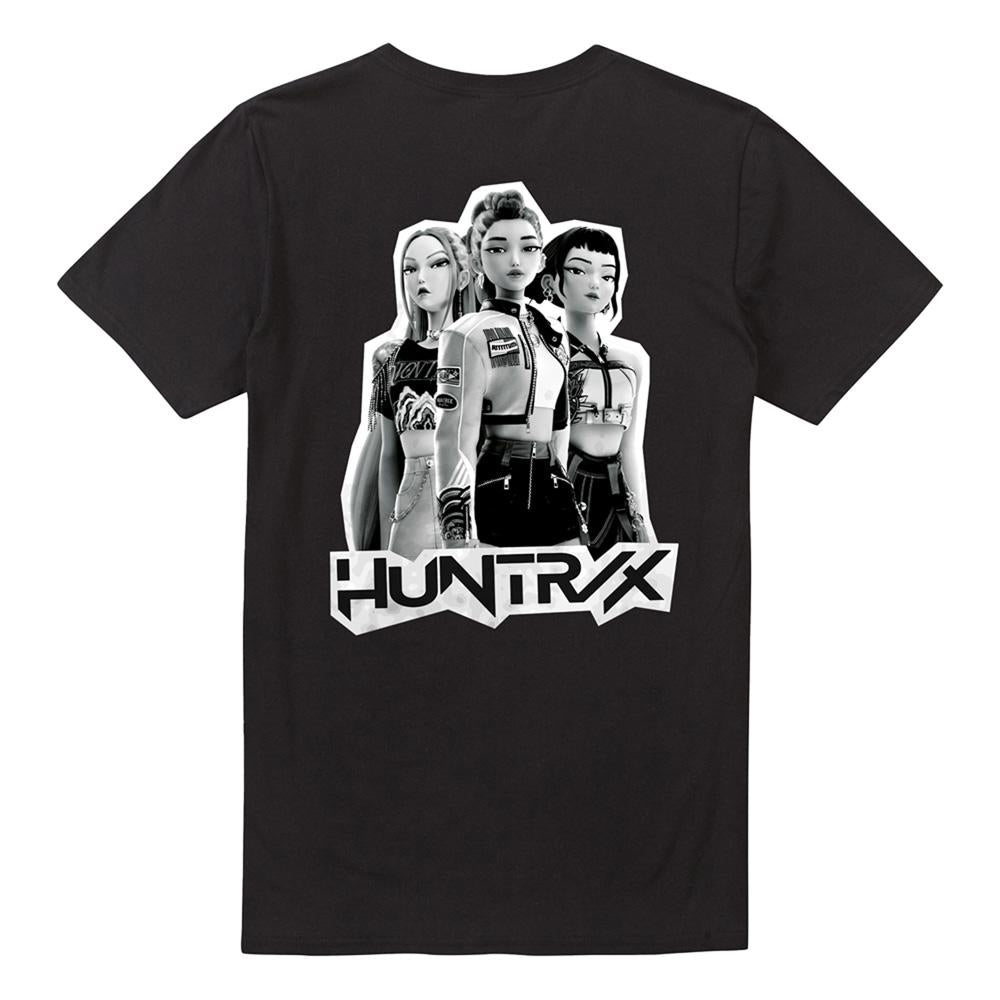 Black - Back - K-Pop Demon Hunters Unisex Adult Huntr-X Scrapbook Back Print T-Shirt