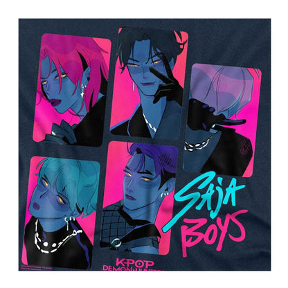 Navy - Side - K-Pop Demon Hunters Unisex Adult Saja Boys Group Long-Sleeved T-Shirt