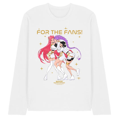 White-Golden - Front - K-Pop Demon Hunters Unisex Adult Huntr-X Group Long-Sleeved T-Shirt