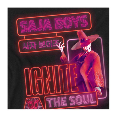 Black - Side - K-Pop Demon Hunters Unisex Adult Saja Boys Jinu Glowing Lights Long-Sleeved T-Shirt