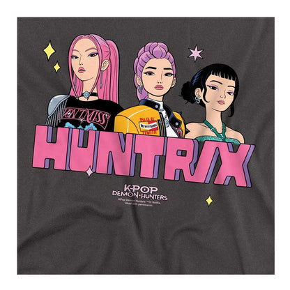 Charcoal - Side - K-Pop Demon Hunters Unisex Adult Huntrix Blocky Glam Long-Sleeved T-Shirt