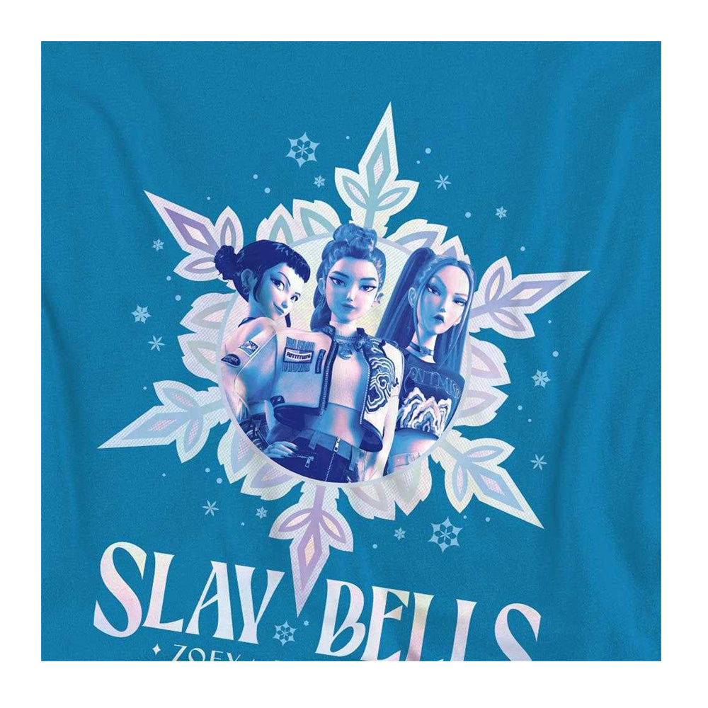 Turquoise - Side - K-Pop Demon Hunters Unisex Adult Slay Bells Huntr-X Christmas T-Shirt