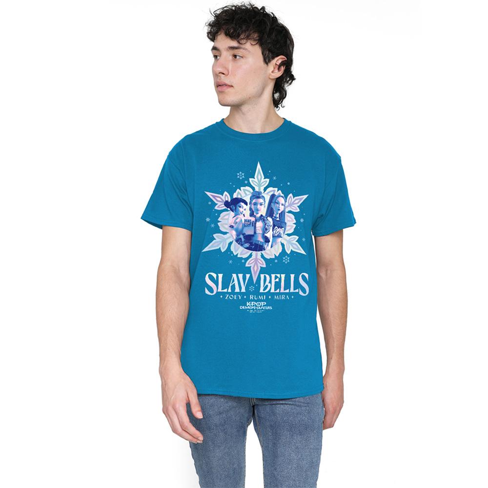 Turquoise - Lifestyle - K-Pop Demon Hunters Unisex Adult Slay Bells Huntr-X Christmas T-Shirt