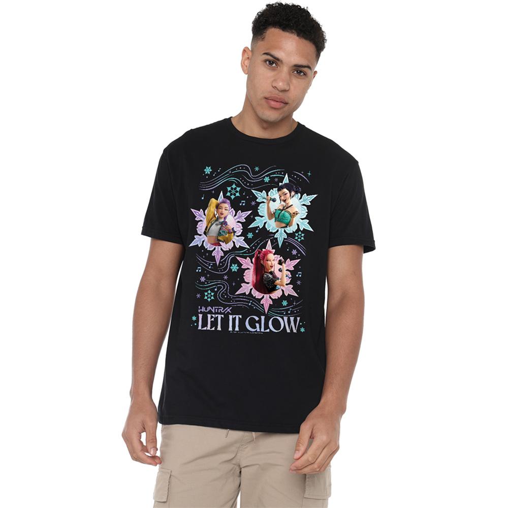 Black - Lifestyle - K-Pop Demon Hunters Unisex Adult Huntrix Let It Glow Christmas T-Shirt